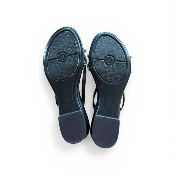 Italian Shoemakers Black Rhinestone Slide Sandals Size 7 - Picture 6 of 6